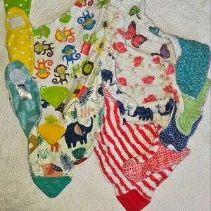 Pack Of 7 Teether Drool Bibs